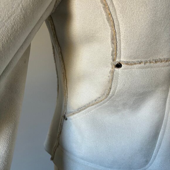 VTG Bebe Women's Suede Winter Jacket w/Sherpa Lining - Picture 5 of 16